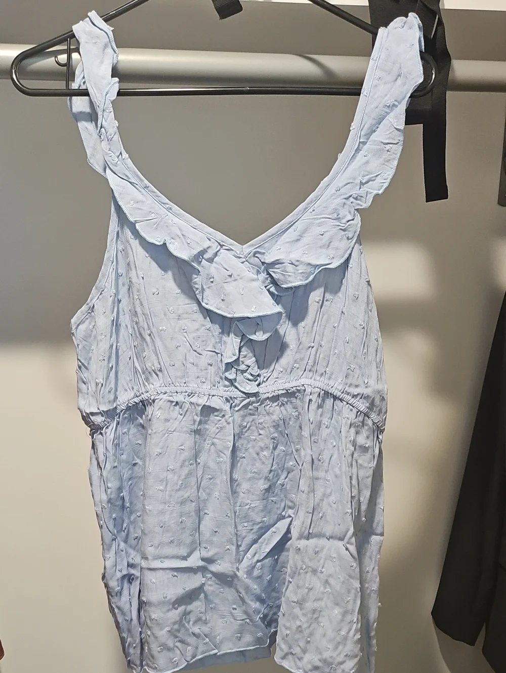 PatPat Light Blue Ruffle Tank Top - Picture 1 of 2